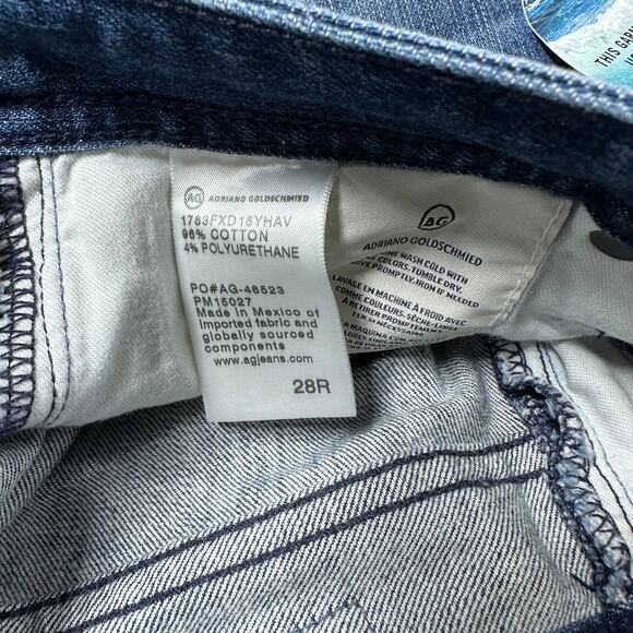AG Adriano Goldschmied NWT The Tellis Modern Slim Flex 360° Jeans Size 28 Blue - Picture 8 of 10